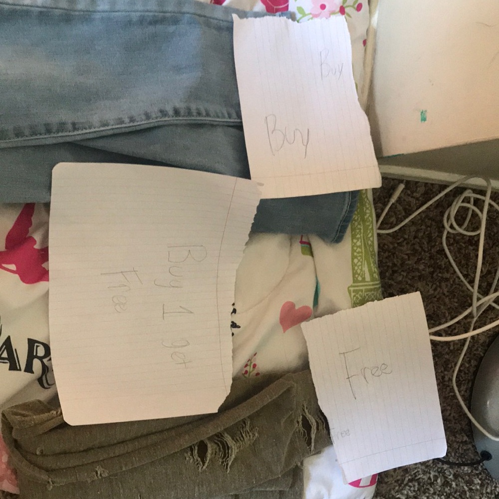 Buy one get one free